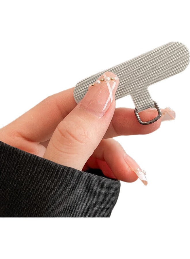 Dipple Dipuer [2-Pack] Phone Lanyard Stickers, Short Wrist Strap, Neck Strap, Shoe Strap, Long Clip, Phone Case Holder, Phone Clip, Phone Chain Pad, Anti-Loss Device, Gray - Image 3