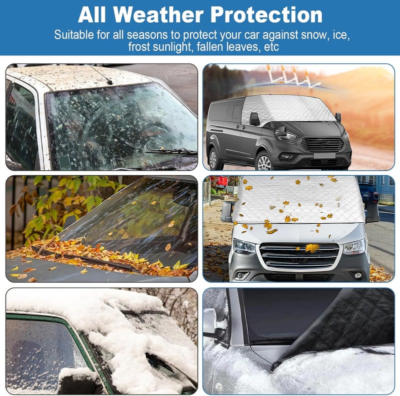 YWNYT VW T5 Foldable Thermal Windscreen Cover - Blackout Anti Sun Protection for Snow, Frost, Ice, and Dust - Image 5