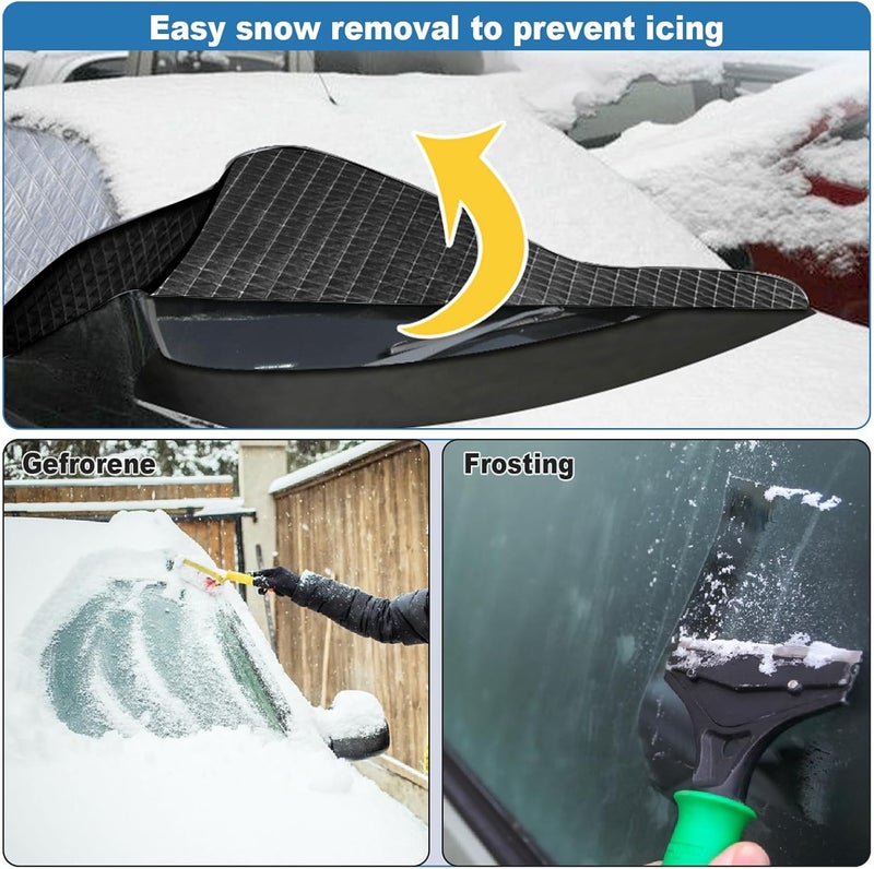 YWNYT VW T5 Foldable Thermal Windscreen Cover - Blackout Anti Sun Protection for Snow, Frost, Ice, and Dust - Image 4