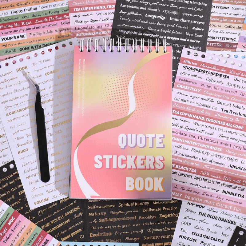 emmoolife 3000+ Pcs Word Stickers for Journaling, 50 Sheets Quote Sticker Gold Foil Art Scrapbook Stickers for Junk Journal, Inspiring Positive Small Talk Scrapbooking Supplies DIY Gift for Women Teen Girls - Image 4