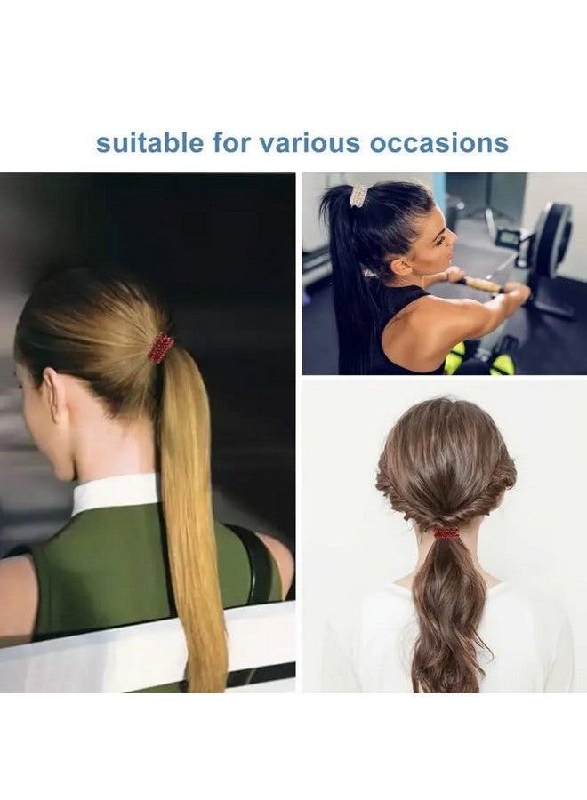 Apsambr 5 Pcs Multicolor Elastic Hair Bands Spiral Shape Ponytail Hair Ties Gum Rubber Band Hair Rope Telephone Wire Hair Accessories - Image 5