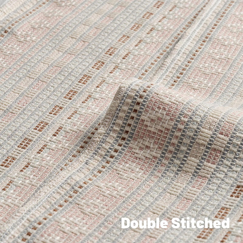 FUTEI Pink Blue Decorative Throw Pillow Covers 18x18 Inch Set of 2,Soft Cozy Chenille Jacquard Textured Cushion Case,Boho Home Decor for Couch Bed Living Room - Image 4