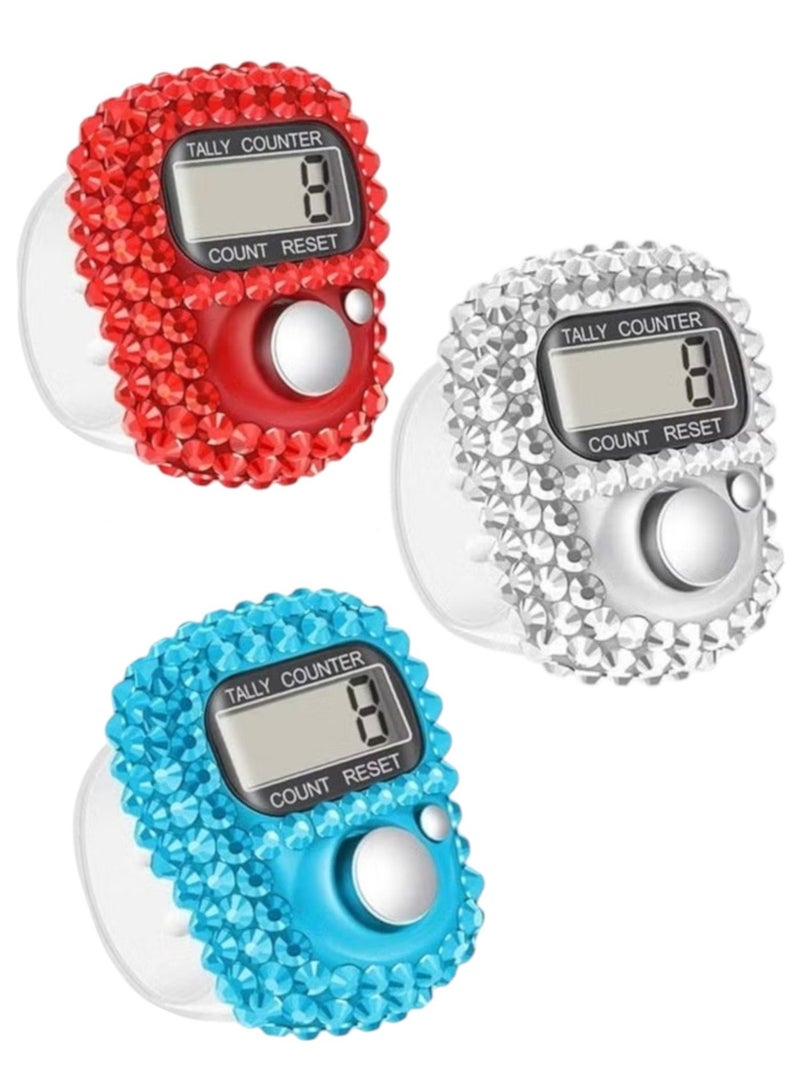 Toy Box 3 Pieces Mini Finger Tally Counter With LCD Display - Image 1