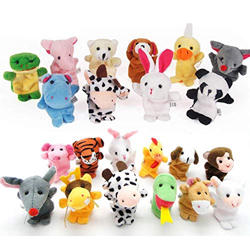 Sealive 22 pcs Plush Animals Finger Puppet Toys Mini Plush Figures Toy Assortment for Kids Soft Hands Finger Puppets Game for Autistic Children Great Family Parents Talking Story Set - Image 1