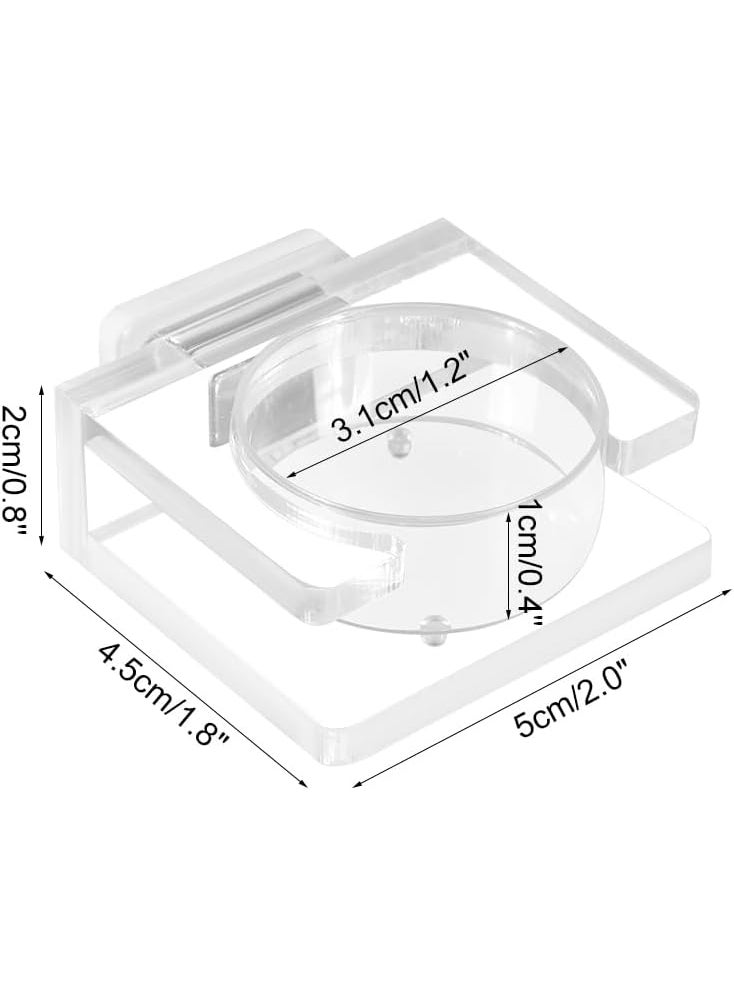 MiOYOOW Jumping Spider Feeder Mini Magnetic Spider Feeding Dish Transparent Acrylic Food Bowl Water Dish for Small Reptiles Spider Tarantula Scorpion Hermit Crab Larvae Mini Geckon  - Image 4