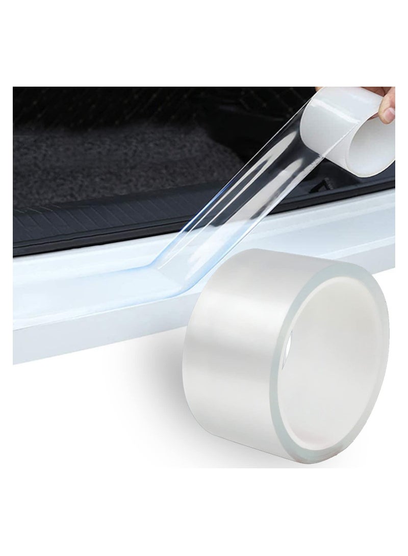SOLARAE 1 PC Car Universal Door Sill Transparent Anti-Collision Protection Strip, Car Door Edge Trim Protection Film, TrunkAnti-Trampling Plate Protection Stickers, Fits for Most Car (2In x 33Ft) - Image 1