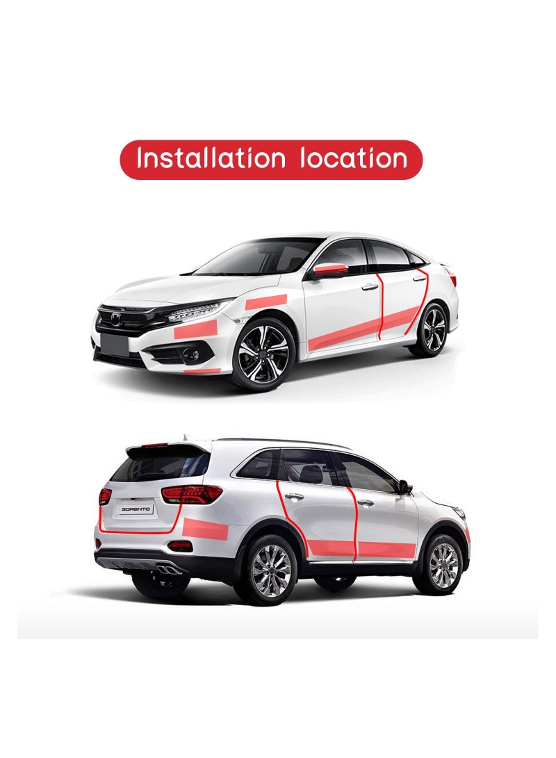 SOLARAE 1 PC Car Universal Door Sill Transparent Anti-Collision Protection Strip, Car Door Edge Trim Protection Film, TrunkAnti-Trampling Plate Protection Stickers, Fits for Most Car (2In x 33Ft) - Image 3