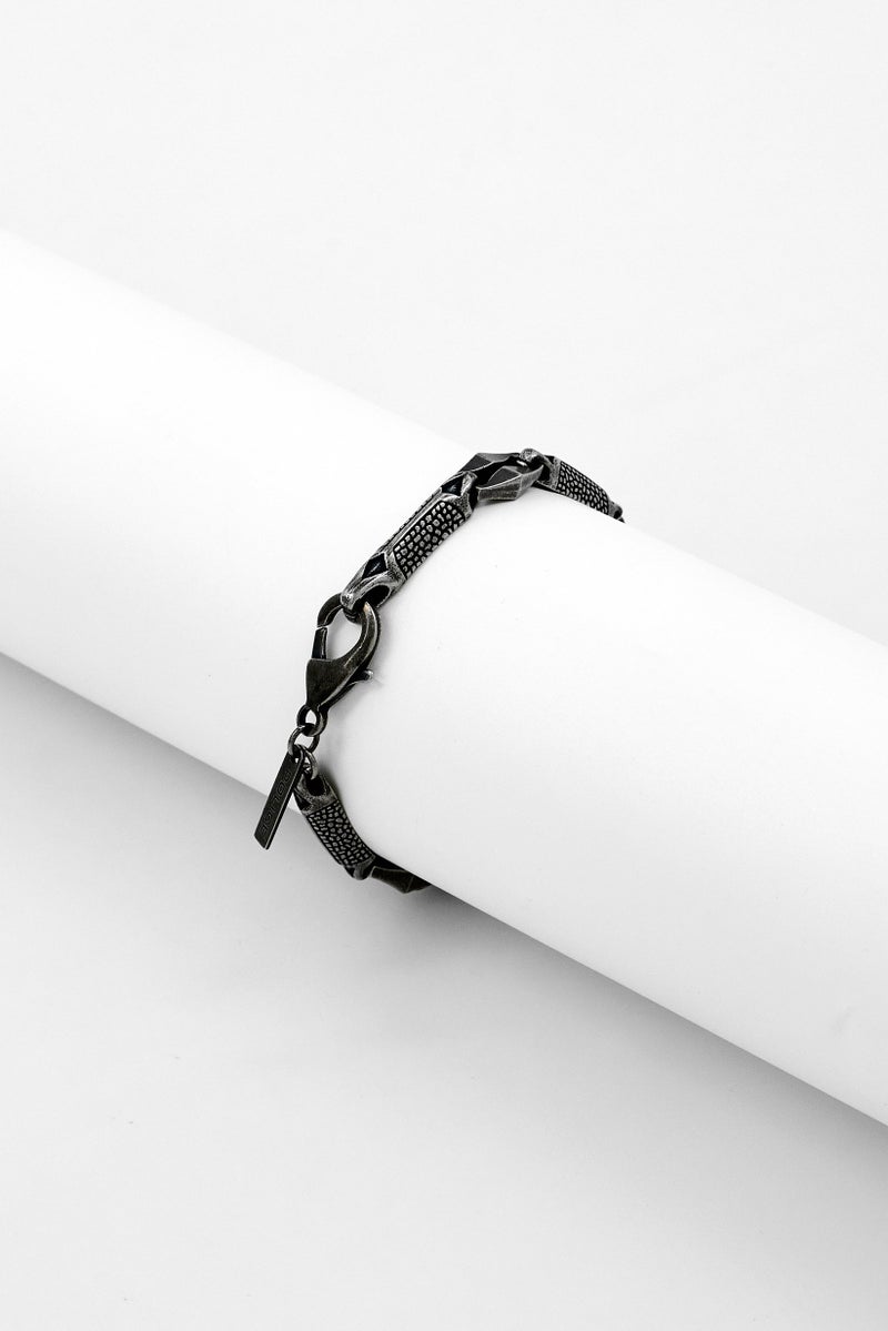 POLICE Men Fashionable Stainless Steel Bracelet, Silver - Image 2