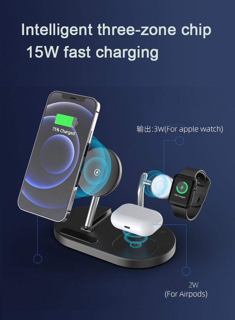 Car Home Wireless Charging Stand Is Suitable For Android IOS Mobile Phone Apple Watch - Image 2