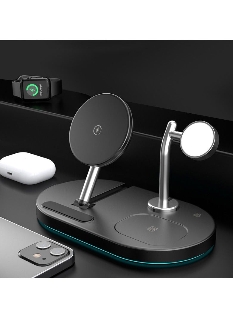 Car Home Wireless Charging Stand Is Suitable For Android IOS Mobile Phone Apple Watch - Image 1