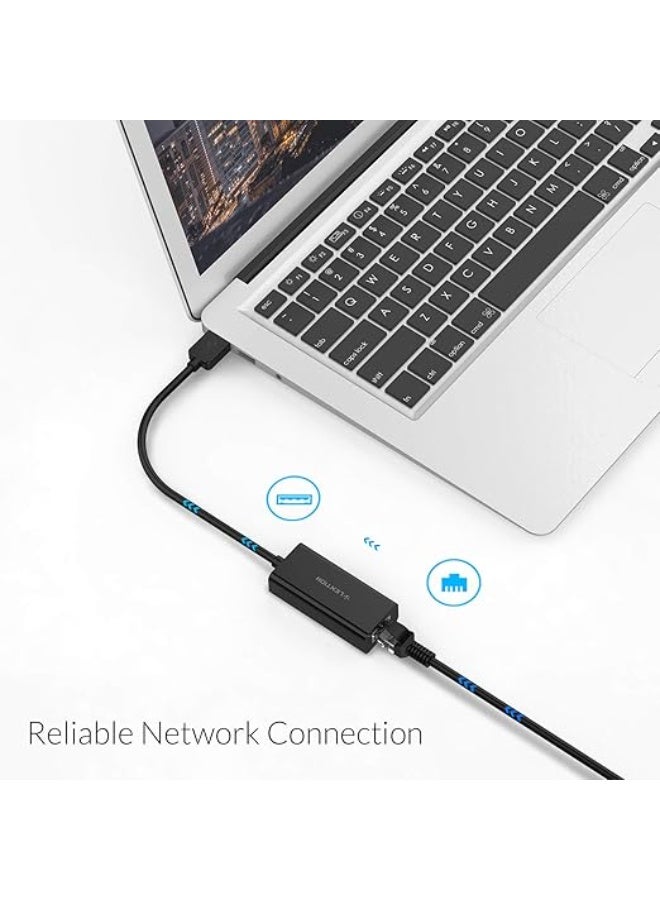 LENTION USB 3.0 to Gigabit Ethernet Adapter, 1000M RJ45 Wired LAN Network Conector Compatible Windows, Linux, Mac OS, Switches, Stable Driver Certified (CB-HU404GE, Black) - Image 2