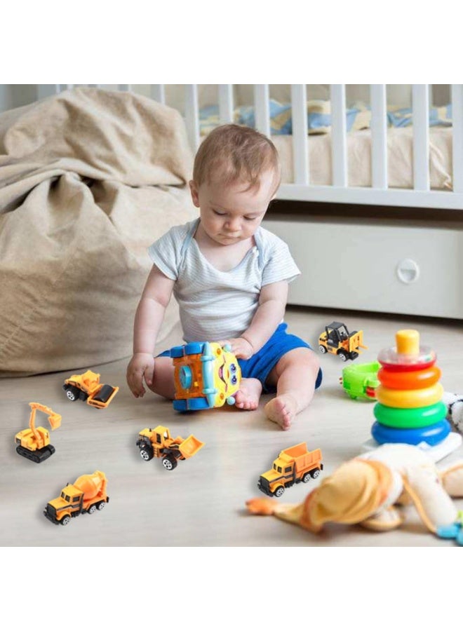 Hedge Small Construction Toys 6Pcs Construction Vehicles Trucks Kids Birthday Gifts Play Vehicle Toy Toddlers Boys Kid Toys Mini Car Toys Set Die Cast Engineering Excavator Digger Push Trucks - Image 5