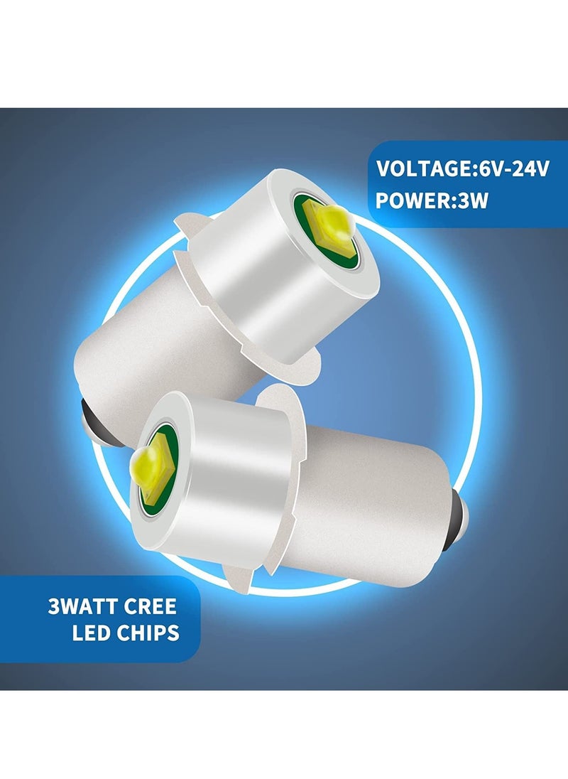 Excefore - LED Flashlight Replacement Bulb with 18V 12V 19.2V 6-24 Volt and 3W 247LM and PR2 P13.5S LED Conversion Kit Compatible Ryobi Milwaukee Craftsman Torch Lantern Work Light - Image 1