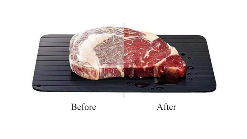 Cascade Branch Original Meat Defrosting Tray Rapid Defrost Plate for Food Natural Miracle Thawing Mat Fast Thaw Board Large Size Master Meat Defroster Tray No MicrowaveElectricity - Image 4