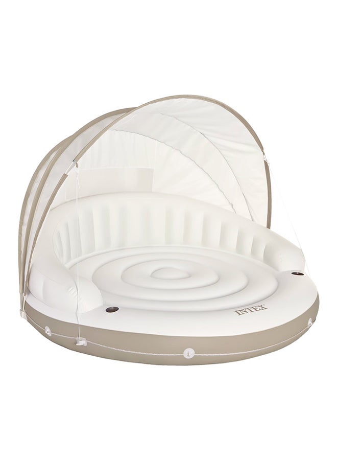 INTEX Inflatable Canopy Island Unique Designed Non-Toxic Sturdy Durability Pool Float 199x150cm - Image 1