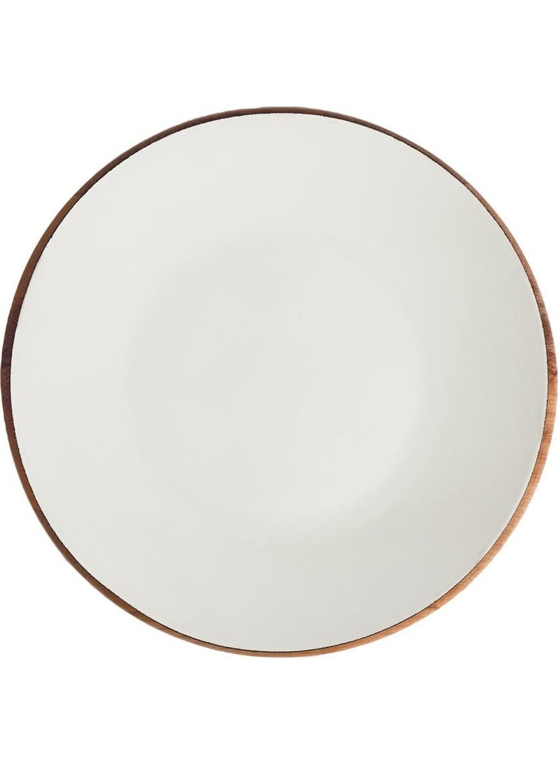 Lava Casting Round Serving Plate and Beech Serving Wood. Diameter (Ø) 21cm Sable Matte Black  - Image 2