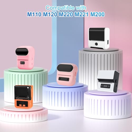 HUIJUTCHEN 3 Rolls Thermal Labels Custom Sticker for Phomemo M110 M220 M221 M120 M200 Label Maker Printer 50x50MM Gradient Colorful Flower Edge Waterproof Address Label Paper for DIY,Design,Price,Name - Image 3
