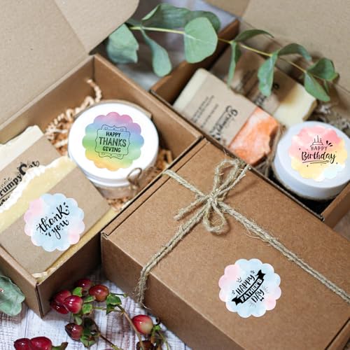 HUIJUTCHEN 3 Rolls Thermal Labels Custom Sticker for Phomemo M110 M220 M221 M120 M200 Label Maker Printer 50x50MM Gradient Colorful Flower Edge Waterproof Address Label Paper for DIY,Design,Price,Name - Image 5