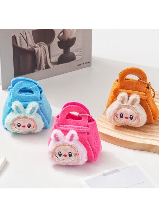 LABUBU Labubu Plush Coin Storage Bag Pendant Cartoon Keychain Hanging Accessory Claw Machine Doll Toy  - Image 3