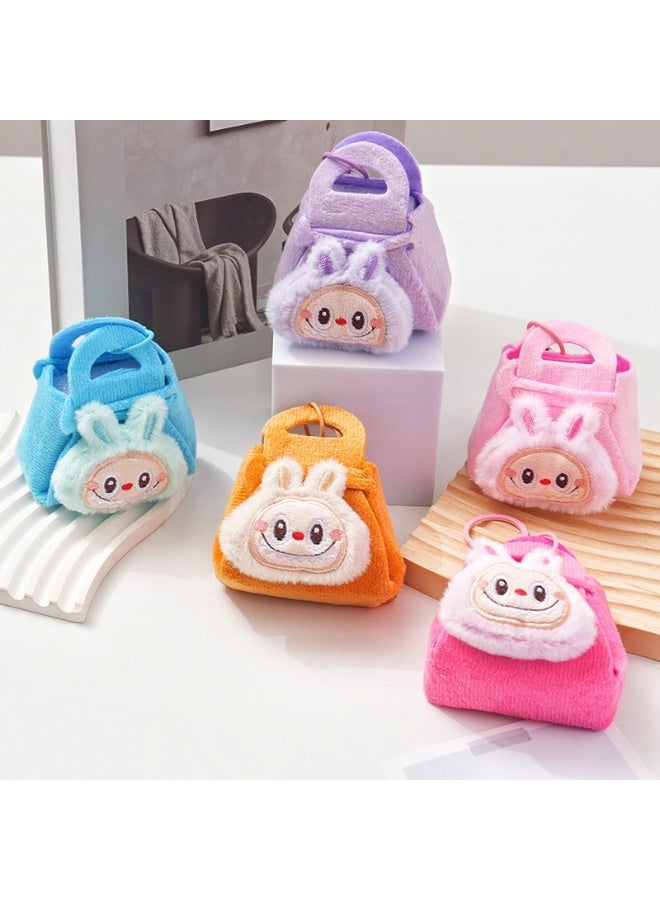 LABUBU Labubu Plush Coin Storage Bag Pendant Cartoon Keychain Hanging Accessory Claw Machine Doll Toy  - Image 4