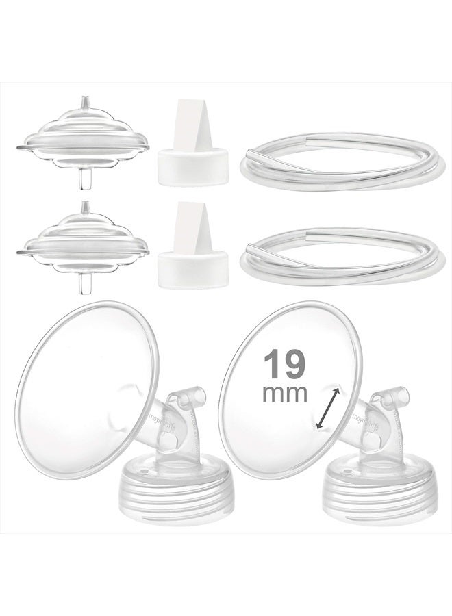 Maymom Pump Parts Compatible with Spectra S2 Spectra S1 Spectra 9 Plus Breastpump, Flange (19mm) Valve Tubing Backflow Protector, Not Original Spectra Pump Parts Not Original Spectra S2 Accessories - Image 1