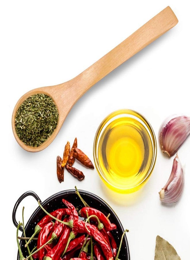 زيروديس 30 ملعقة خشبية للطبخ، آمنة للغسل في غسالة الصحون، ملاعق صغيرة صحية لتناول الطعام، أدوات مطبخ للتوابل، آيس كريم، سكر، عسل، قهوة، ملعقة شاي (4.9 بوصة) - Image 4