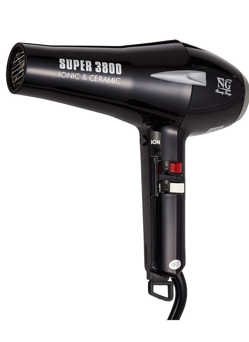 ان جي - مجفف شعر NG Beauty Design Super Energy 3800 الأيوني والسيراميك - Image 1