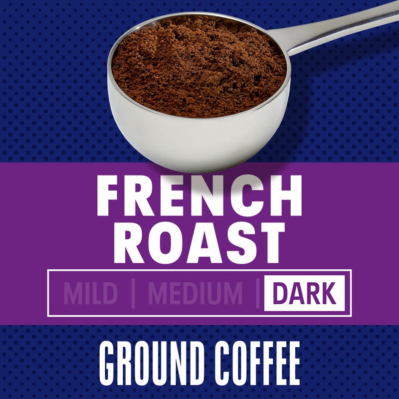 Maxwell House French Roast Dark Roast Ground Coffee, 25.6 oz Canister - Image 3