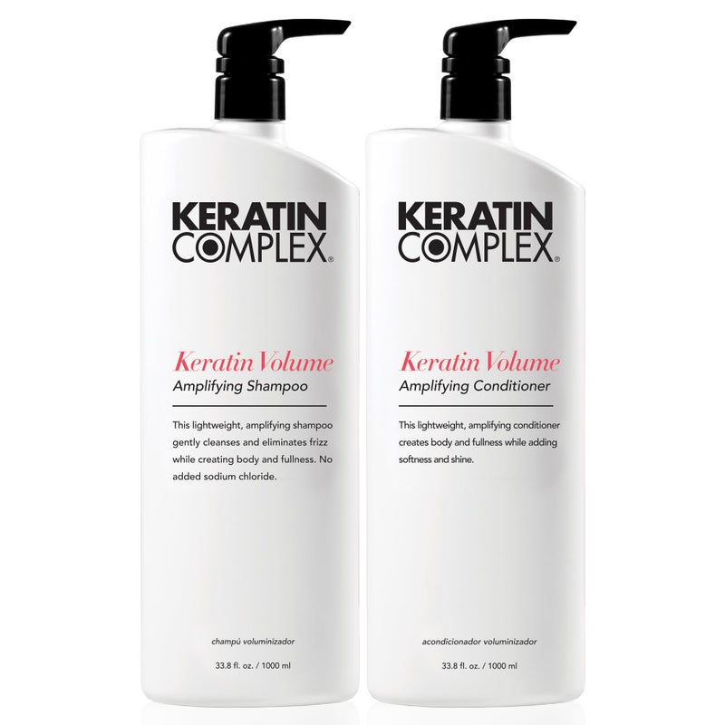 Keratin Complex - Keratin Volume Amplifying Shampoo & Conditioner Duo - 33.8 fl oz Each - Image 1