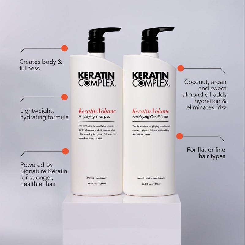 Keratin Complex - Keratin Volume Amplifying Shampoo & Conditioner Duo - 33.8 fl oz Each - Image 4
