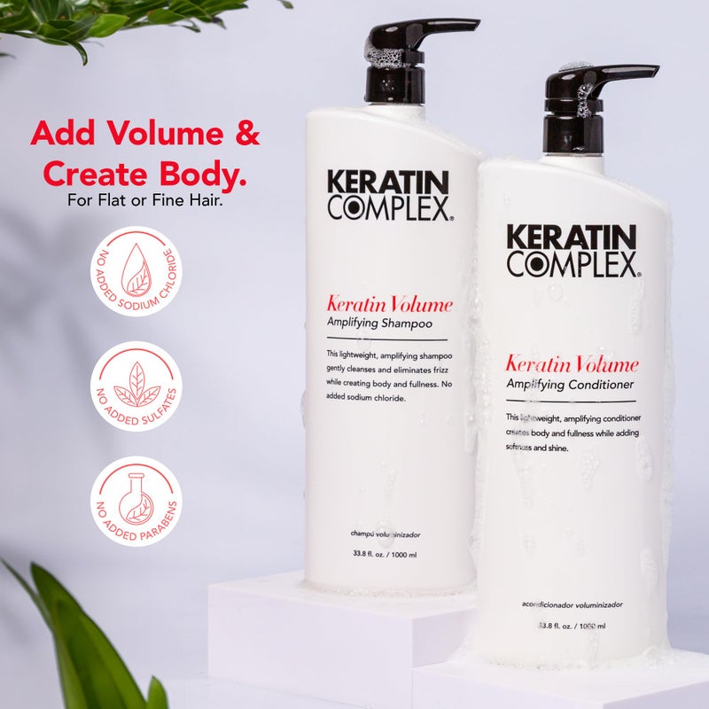 Keratin Complex - Keratin Volume Amplifying Shampoo & Conditioner Duo - 33.8 fl oz Each - Image 2