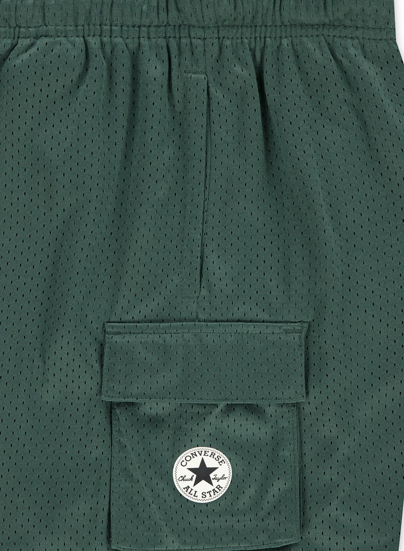 CONVERSE Youth Heritage Cargo Mesh Shorts - Image 4