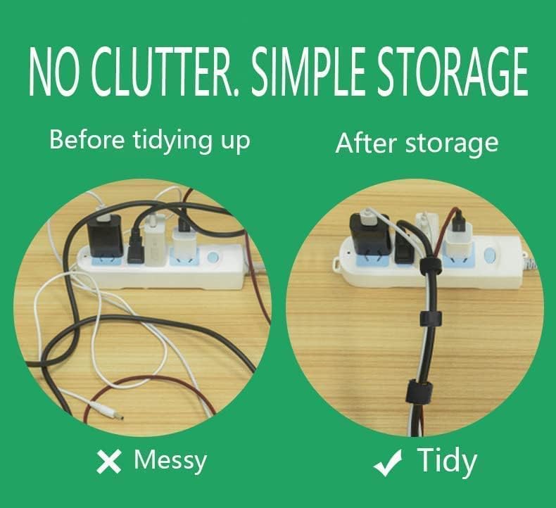 KeyFor 50PC Cable Ties Reusable - Cable Straps Multi-Purpose Tie Wraps Fastening Straps Used for Headphones Phones 1 - Image 4