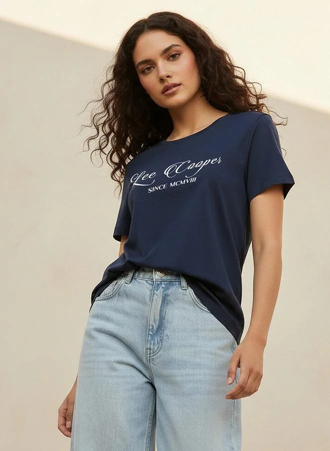 Lee Cooper Lee Cooper Relaxed Fit Cotton T-shirt with Print