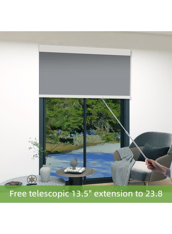 ZSTARR Tension Rod,Blinds Shads Push Pull Adjustable Rod for Cordless Window Blinds and Shades,Easy to Pull The Shades Down and Up 13.5''-23.8'' Silver - Image 2