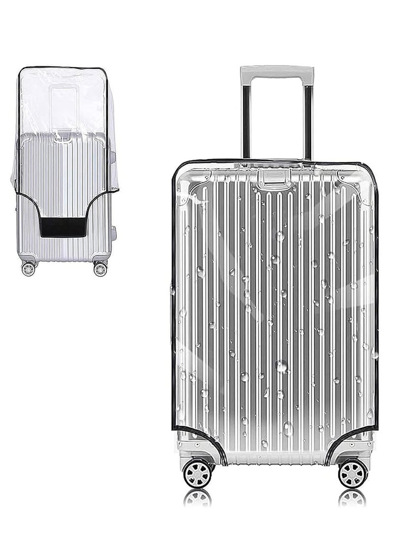 24/28/30 inch Set PVC Luggage Protector Covers,Clear Suitcase Cover Protector, 30 Inch Transparent Luggage Protective Cover Case for Wheeled Suitcase - Image 1
