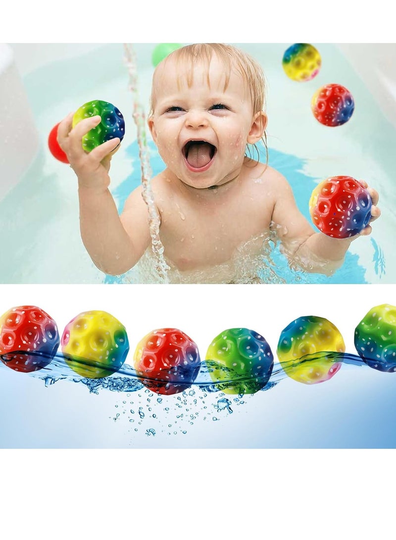FengSVMA 6 PCS Space Ball - 6.5cm Extreme Moon Ball, PU Bounce Ball Sensory Ball, High Bouncing & Sounds Meteor Ball, Helps Improve Hand-Eye Coordination, Great Sensory Ball for Kids (Random Color) - Image 4