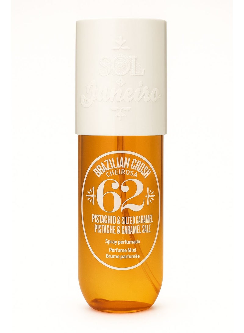 Sol de Janeiro Brazilian Crush Cheirosa 62 Hair & Body Fragrance Mist - 240ml | Warm Gourmand Perfume with Pistachio, Salted Caramel & Vanilla | Lightweight, Long-Lasting Scent for Women & Men - Image 1