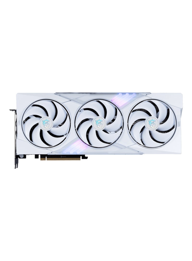 MSI GeForce RTX 5070 Ti 16GB GDDR7 GAMING TRIO OC White Graphics Card, Blackwell Architecture, 2580MHz, PCIe 5.0, DLSS 4, Ray Tracing, TRI FROZR 4, 3x DP 2.1, HDMI 2.1, RGB, 16-Pin Power, White | 912-V531-060  - Image 2