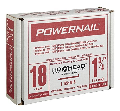 Powernail L175185 18-Gauge 1-3/4-Inch Length Powercleats L-Cleat Flooring Nails (5000ct) - Image 5