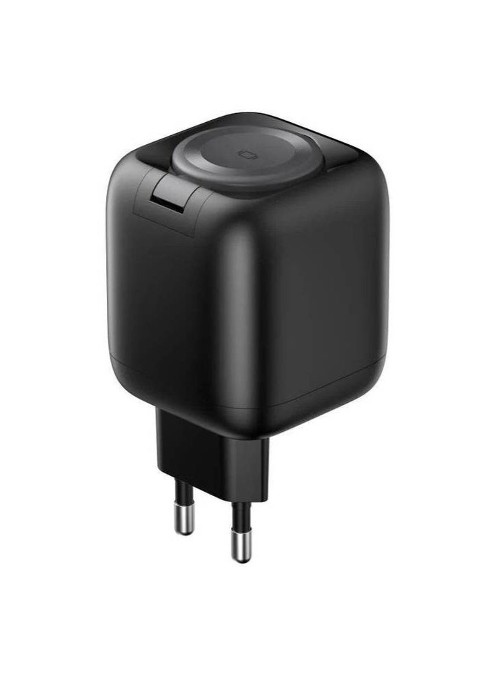 HAVIT UC252 65W GaN Travel Charger With Stretch Cable and Watch Charger - Black - Image 3
