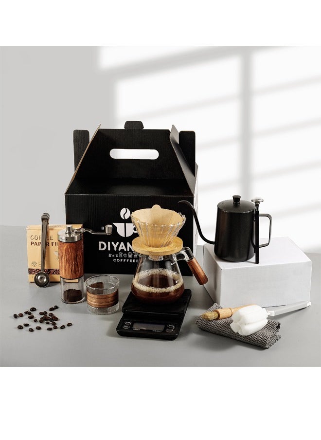 V60 Coffee Maker Coffee Set Drip Coffee Set 11 Pieces, Coffee Grinder, Coffee Kettle, V60 Coffee Dripper, Coffee Bag,V60 Coffee Server,V60 filter Coffee Serving Set Drip distilled - pzsku/ZBE6A11C4B8B9368E9496Z/45/_/1722595278/ba1dfede-9b49-4073-9ad4-4100cc54c213