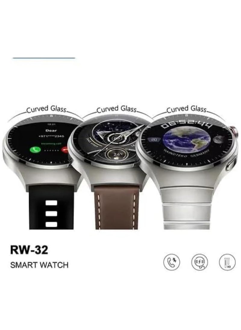 Haino Teko RW 32 Smart Watch With 3 Pairs Straps HD IPS AMOLED Display Waterproof Smartwatch 4 Pro Curved Glass App Control Heart Rate GPS And Fitness Smartwatch - Image 4