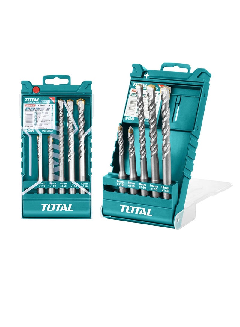 Total SDS Plus Hammer Drill Bit Set (5 Pieces) - Image 1