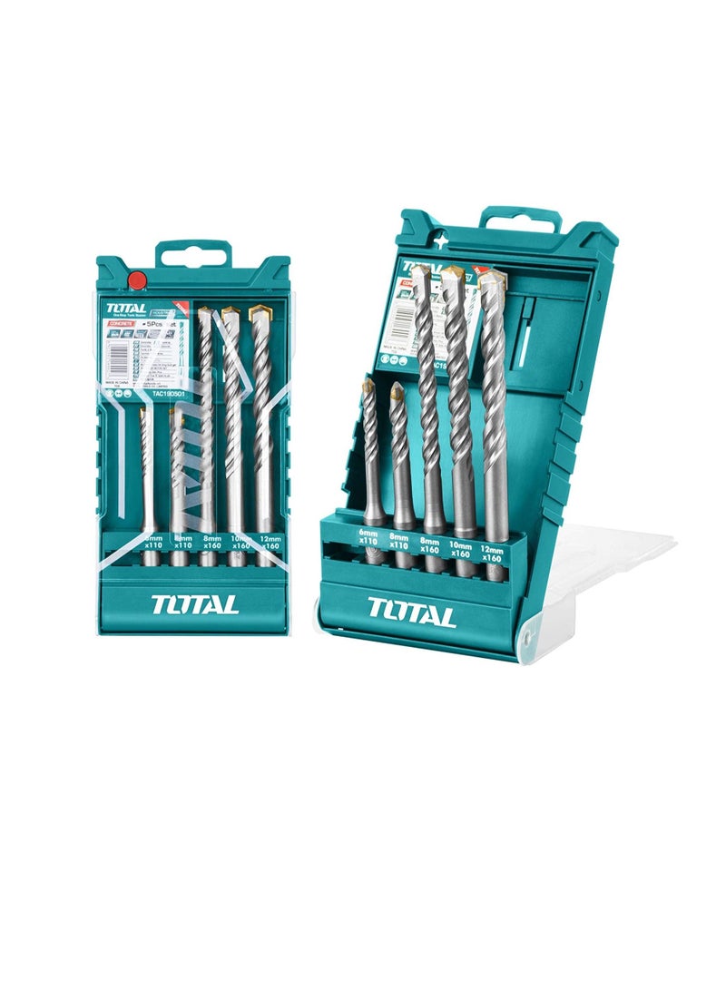 Total SDS Plus Hammer Drill Bit Set (5 Pieces) - Image 2
