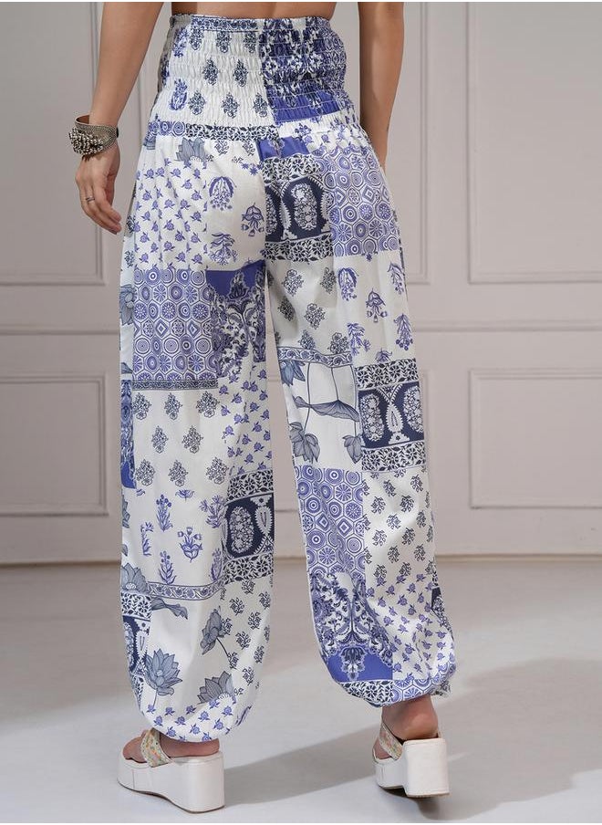 Vishudh Women Multicolor Ethnic Motifs Printed Pant by Styli  - Image 3