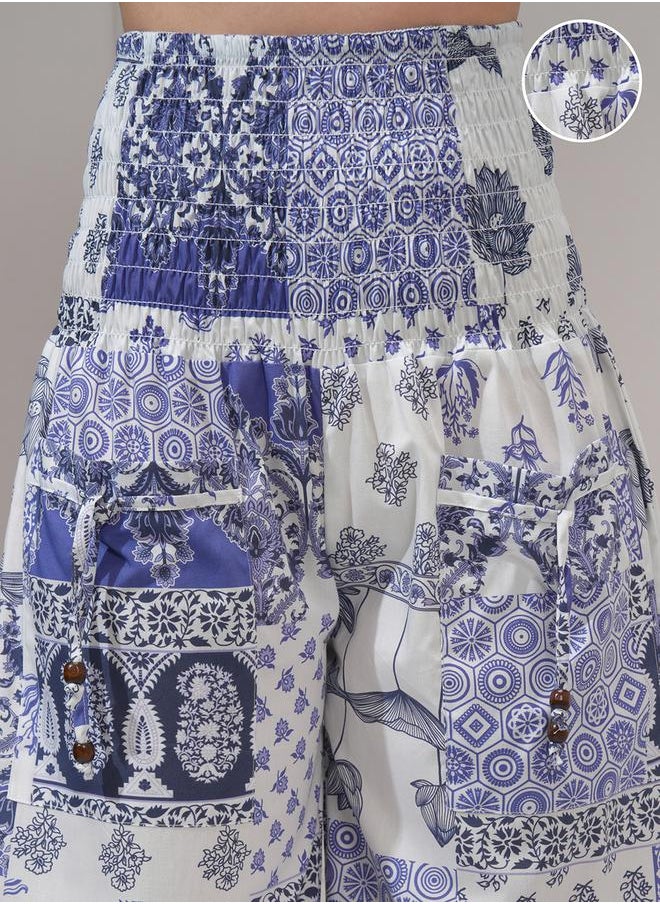 Vishudh Women Multicolor Ethnic Motifs Printed Pant by Styli  - Image 5
