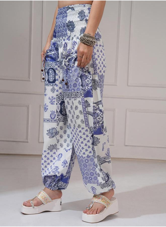 Vishudh Women Multicolor Ethnic Motifs Printed Pant by Styli  - Image 4