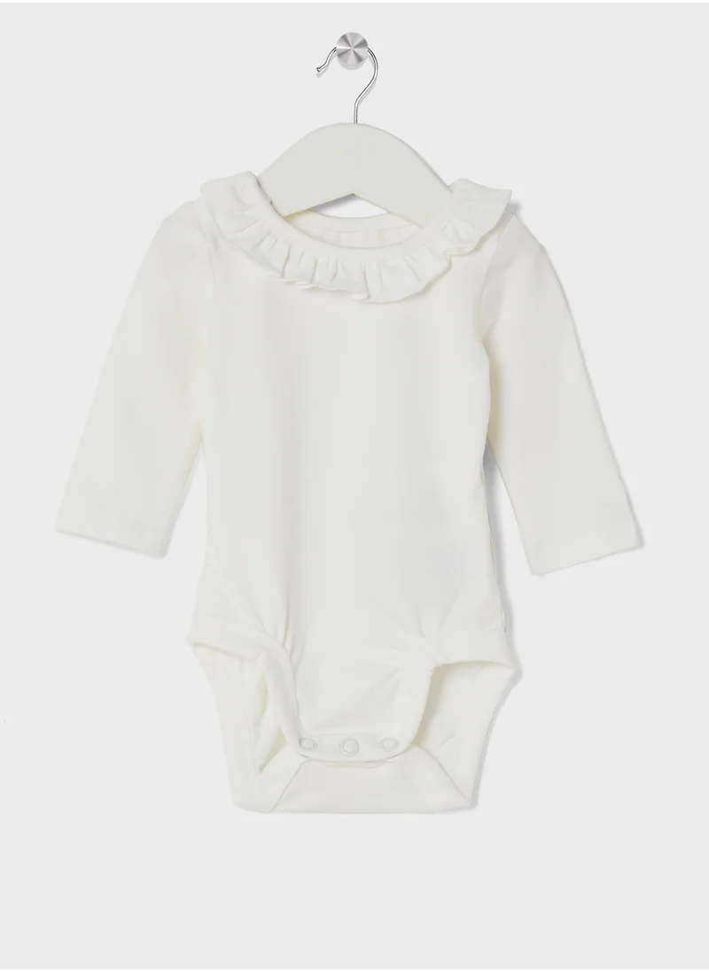 H&M Flounce-Collared Cotton Bodysuit