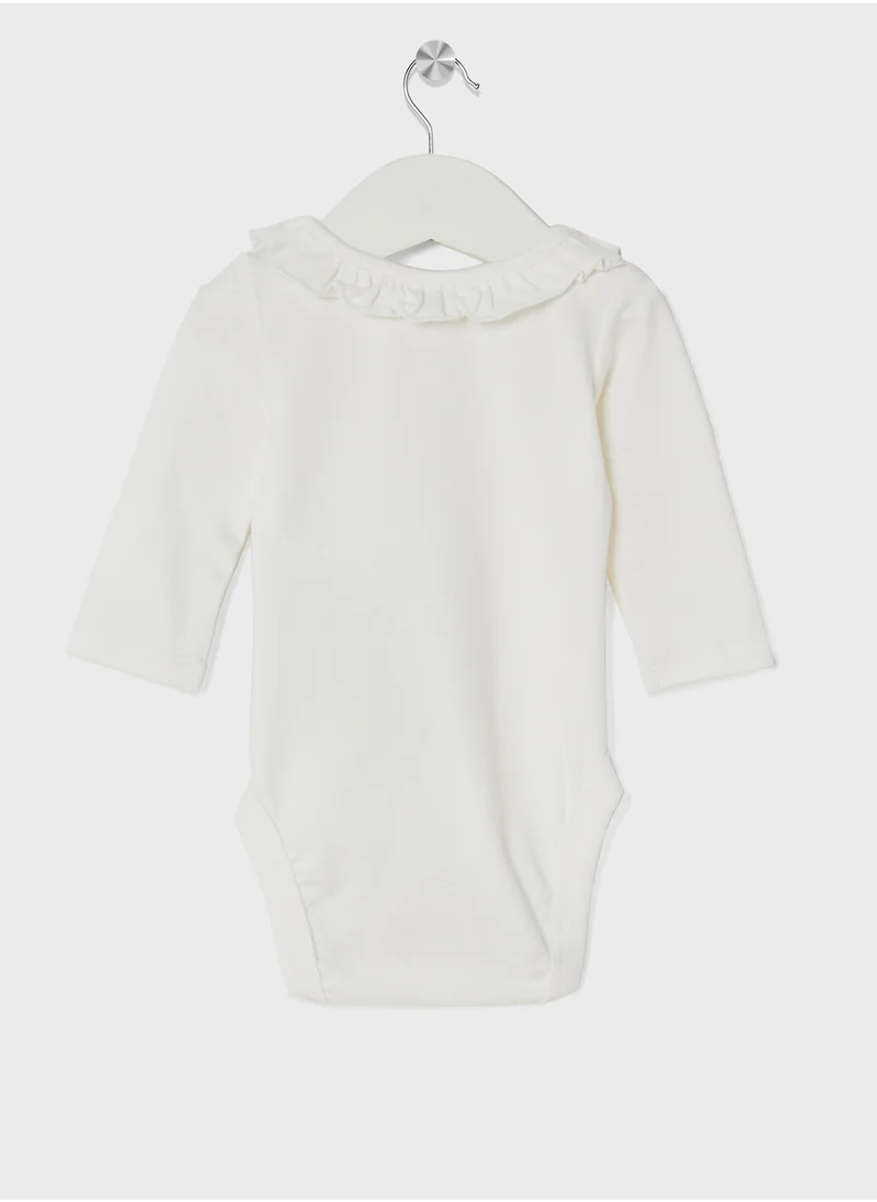 اتش اند ام Flounce-Collared Cotton Bodysuit